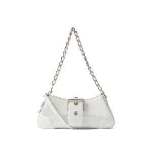 balenciaga white lindsay s leather shoulder bag matchesfashion us (34.7*15.2*6cm)