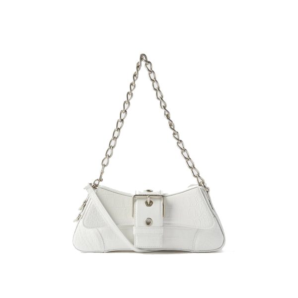 balenciaga white lindsay s leather shoulder bag matchesfashion us (34.7*15.2*6cm)