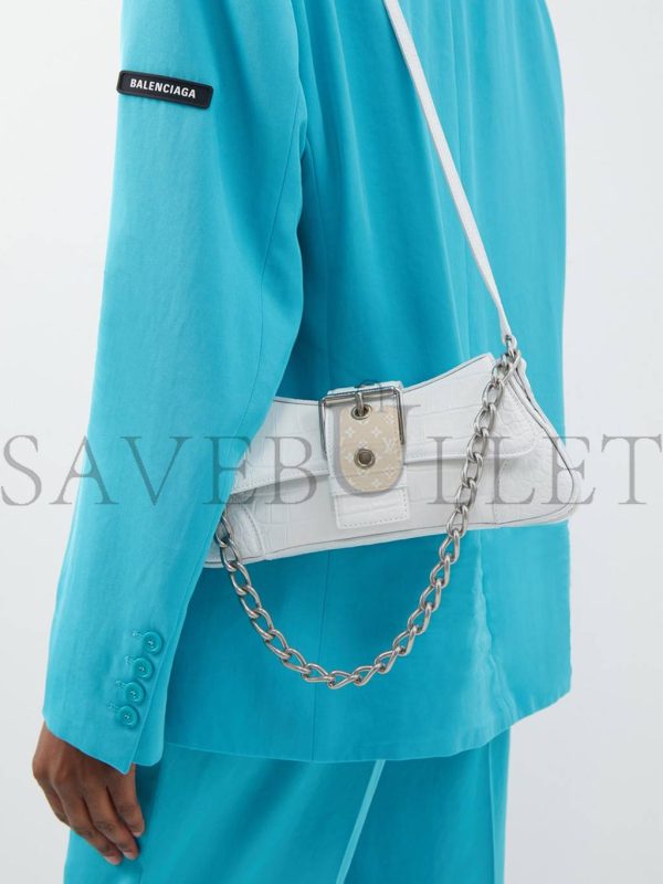 balenciaga white lindsay s leather shoulder bag matchesfashion us (34.7*15.2*6cm)